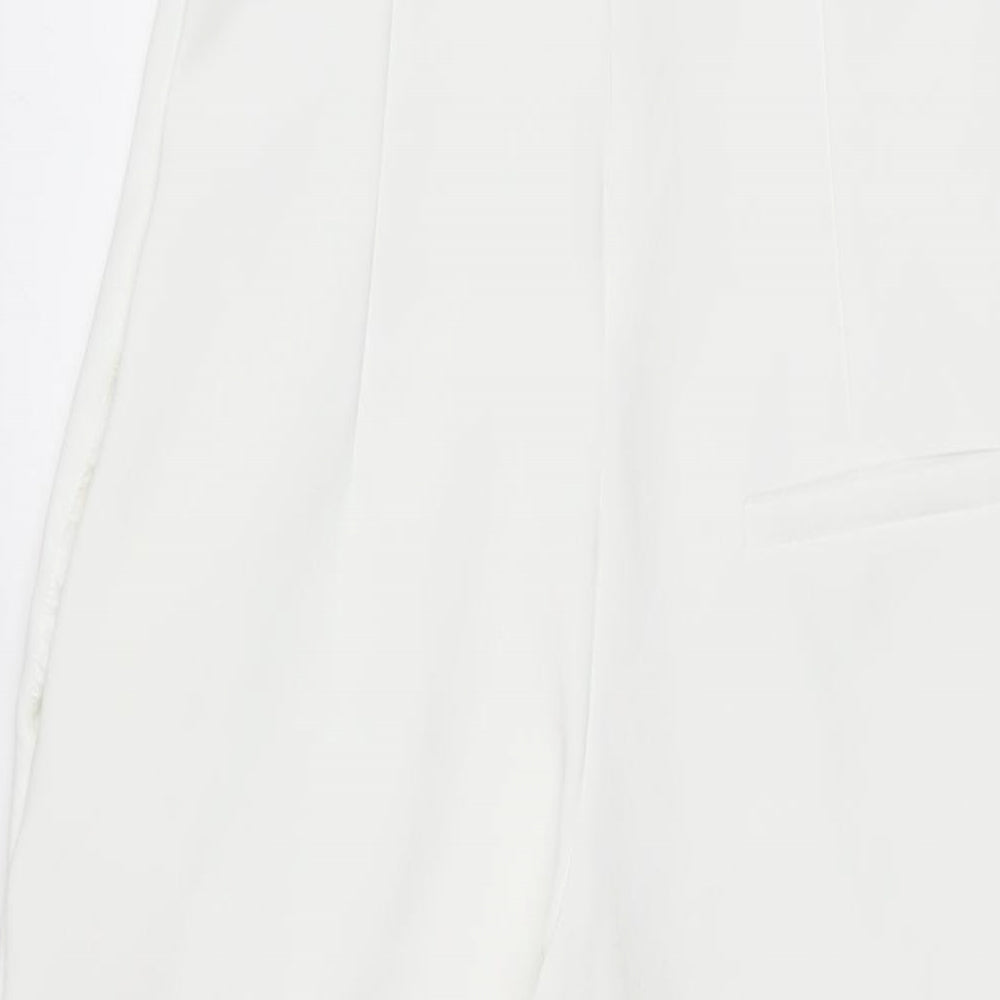 Zara Womens White Polyester Jumpsuit One-Piece Size S L30 in Zip