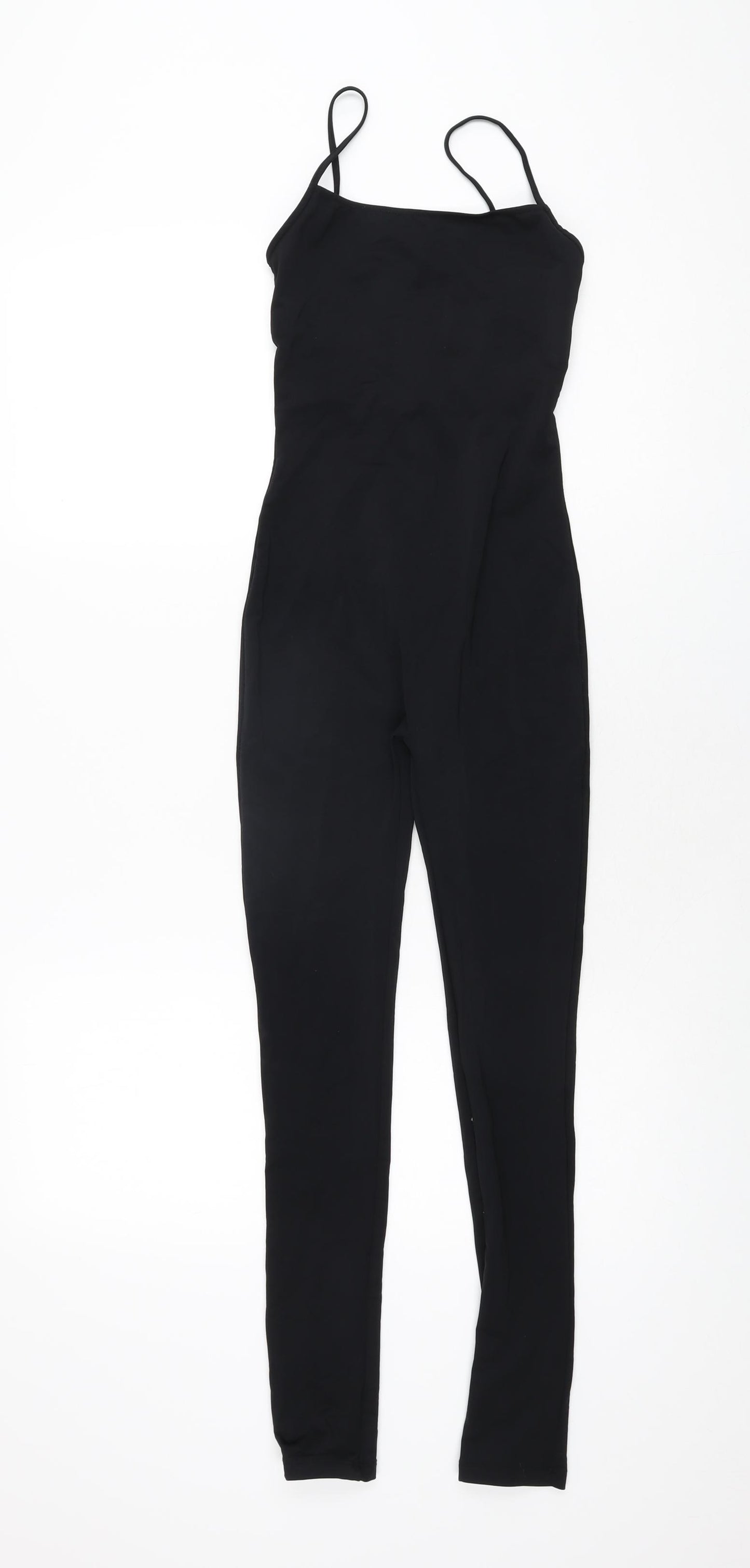 Zara Womens Black Polyester Jumpsuit One-Piece Size S L26 in Pullover