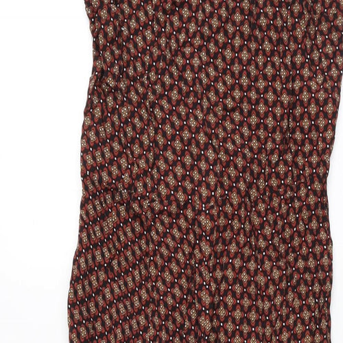 River Island Womens Black Geometric Viscose Jumpsuit One-Piece Size 6 L25 in Pullover