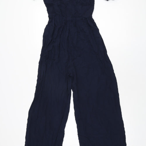 Marks and Spencer Womens Blue Viscose Jumpsuit One-Piece Size 8 L28 in Pullover