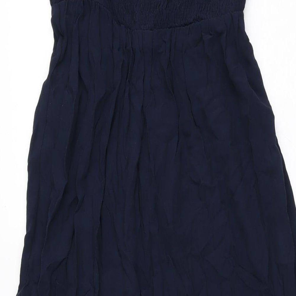 Marks and Spencer Womens Blue Viscose Jumpsuit One-Piece Size 8 L28 in Pullover
