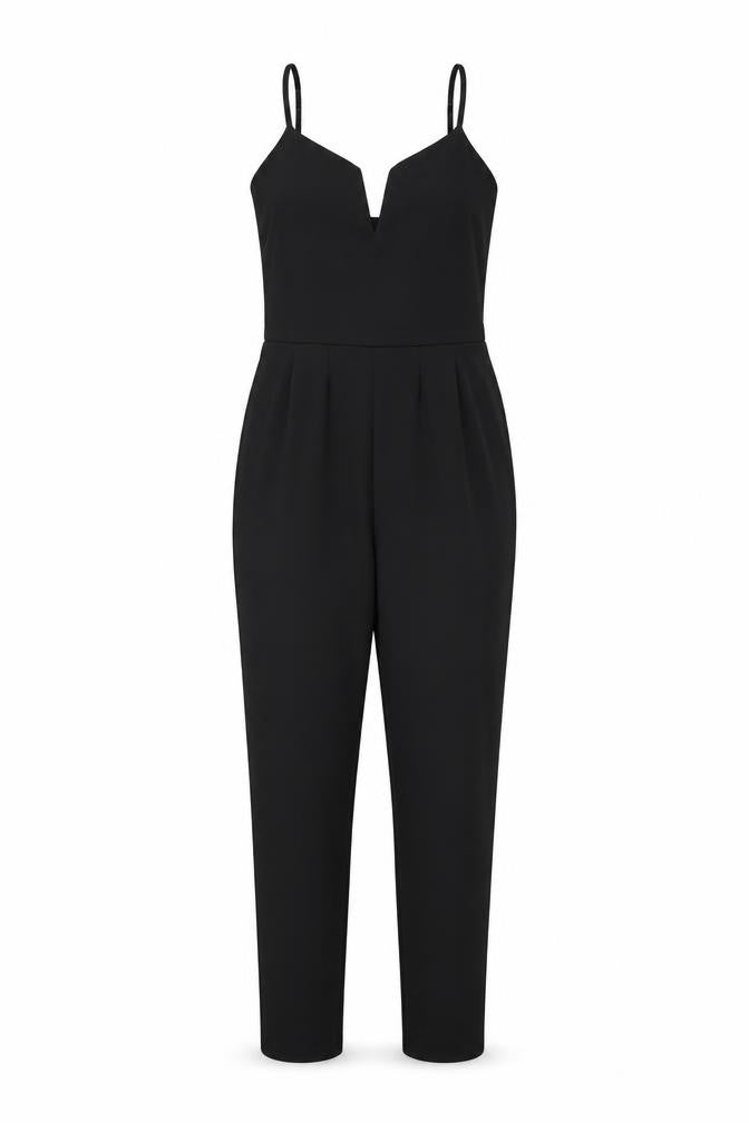 I-X London Womens Black Polyester Jumpsuit One-Piece Size 10 L27 in Pullover