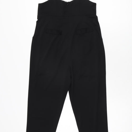 One More Womens Black Polyester Jumpsuit One-Piece Size S L22 in Zip