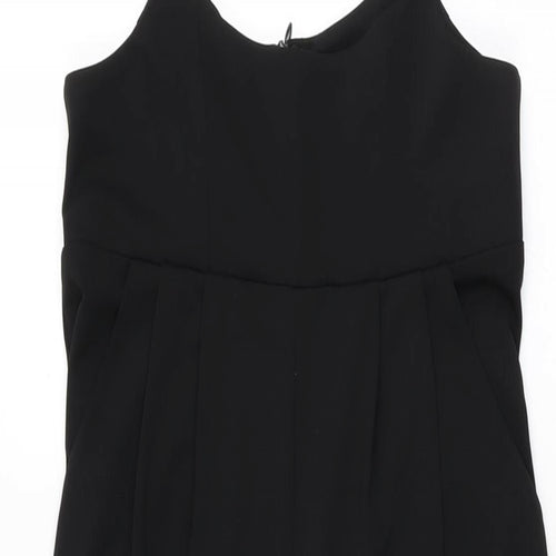 One More Womens Black Polyester Jumpsuit One-Piece Size S L22 in Zip