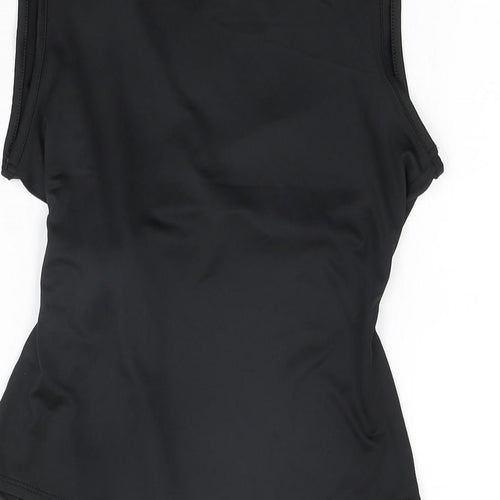 Jeff Banks Womens Black Polyester Bodysuit One-Piece Size 8 Snap - Size 8-10