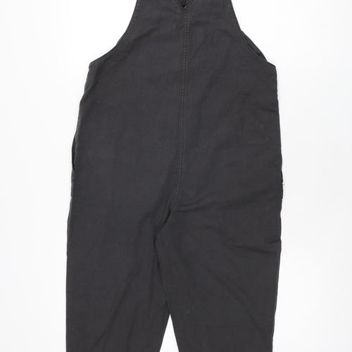 NEXT Girls Black Cotton Jumpsuit One-Piece Size 11 Years L20 in Snap