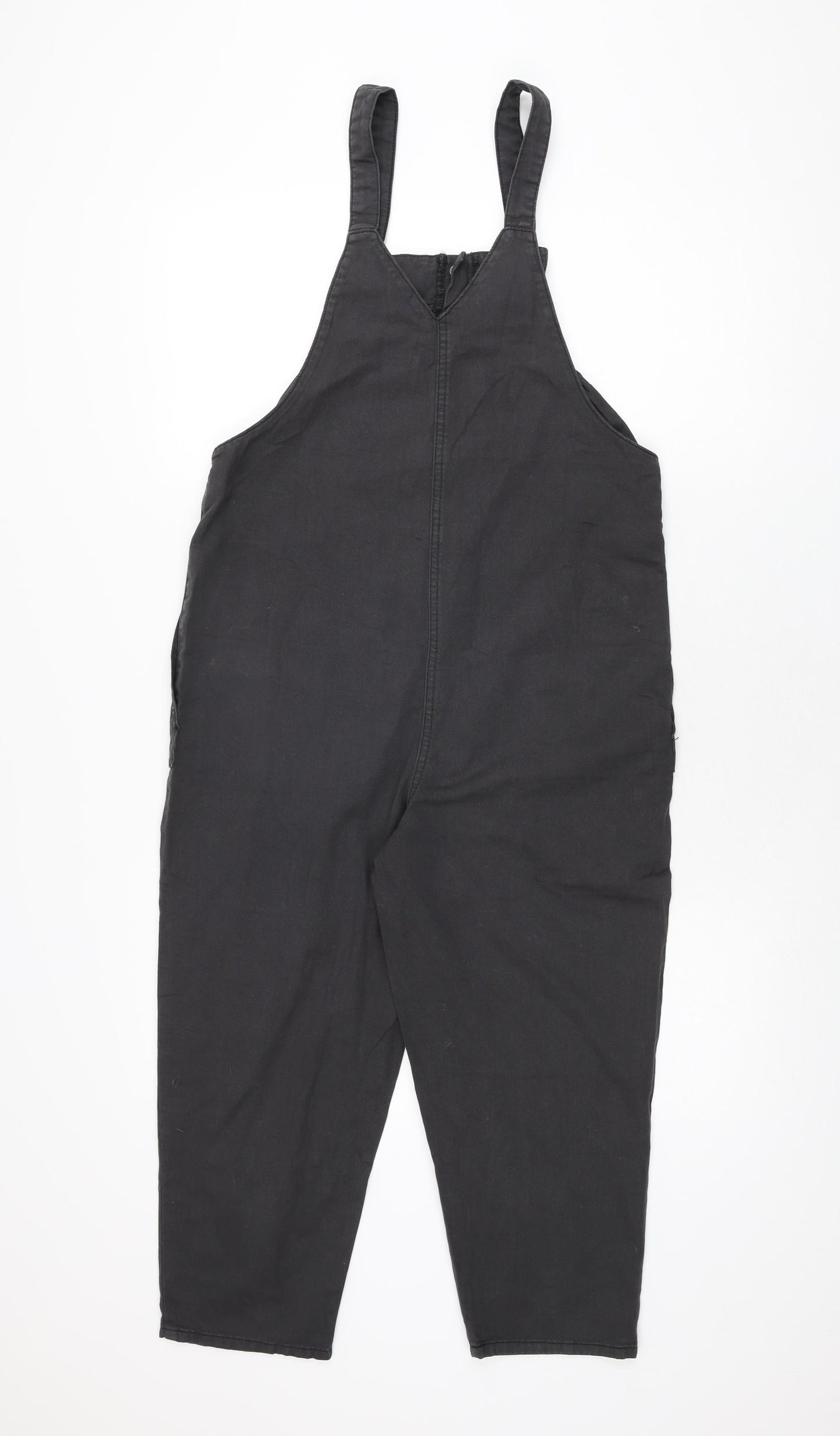 NEXT Girls Black Cotton Jumpsuit One-Piece Size 11 Years L20 in Snap
