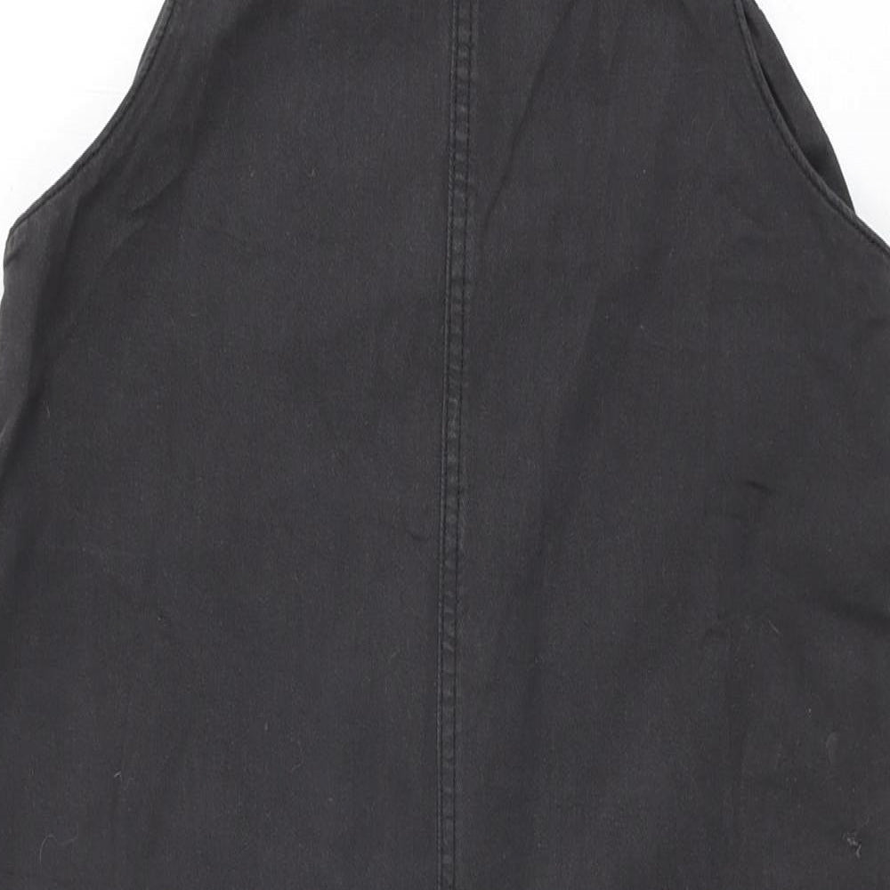 NEXT Girls Black Cotton Jumpsuit One-Piece Size 11 Years L20 in Snap