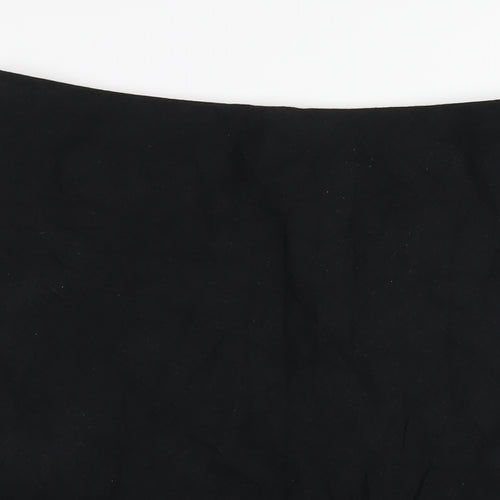 Marks and Spencer Womens Black Linen A-Line Skirt Size 14