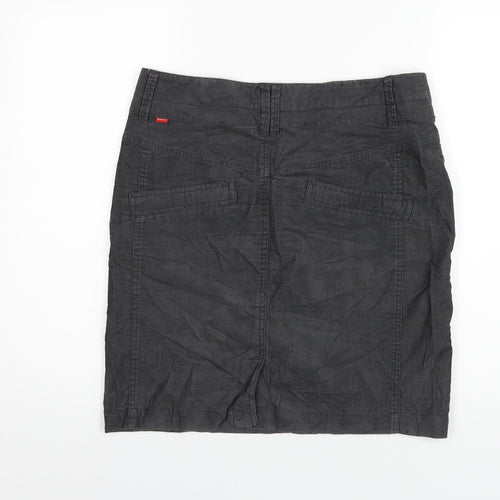 Jackpot Womens Grey Cotton A-Line Skirt Size 10 Zip