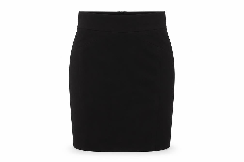 Front view of Principles women’s black viscose straight & pencil skirt, size UK 10