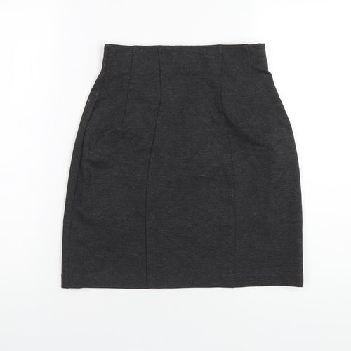 Marks and Spencer Womens Grey Viscose A-Line Skirt Size 6