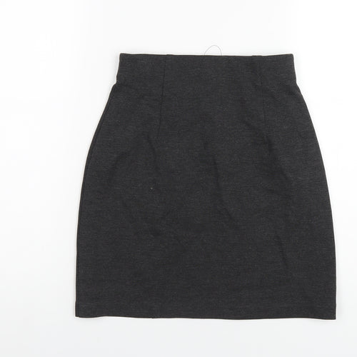 Marks and Spencer Womens Grey Viscose A-Line Skirt Size 6