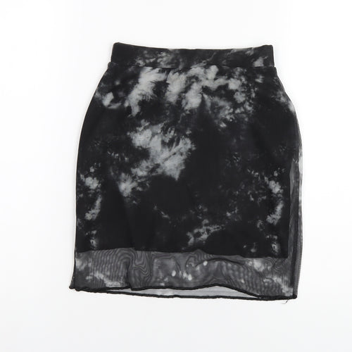 Daisy Street Womens Black Polyester A-Line Skirt Size 6