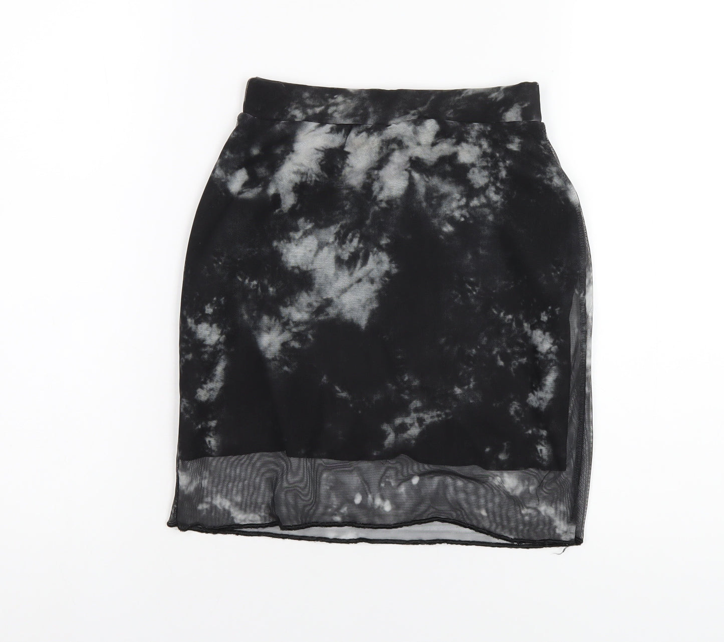 Daisy Street Womens Black Polyester A-Line Skirt Size 6