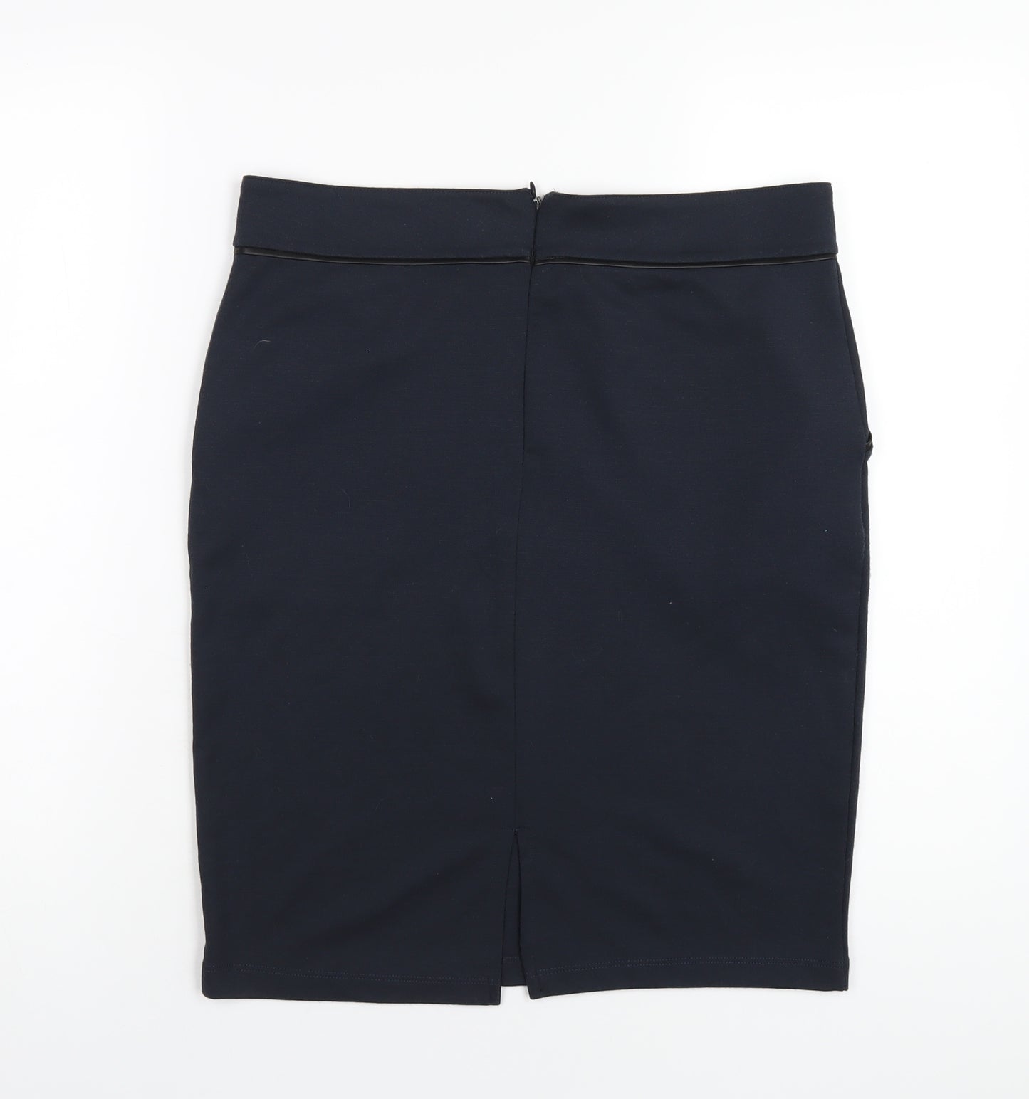 Soyaconcept Womens Blue Polyester Straight & Pencil Skirt Size M Zip