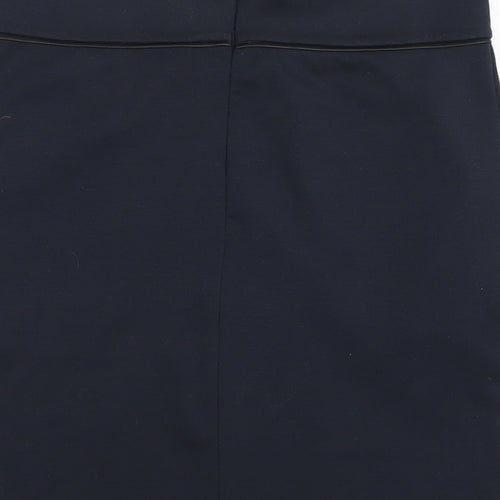 Soyaconcept Womens Blue Polyester Straight & Pencil Skirt Size M Zip