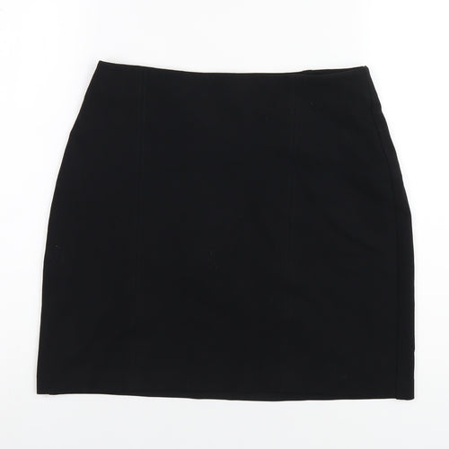 Marks and Spencer Womens Black Viscose Straight & Pencil Skirt Size 10