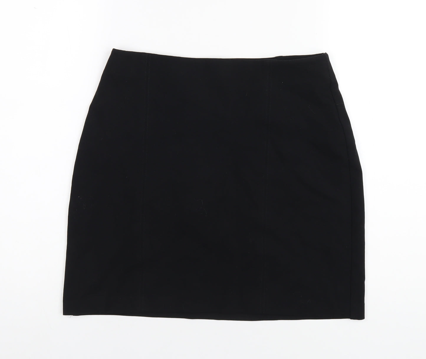 Marks and Spencer Womens Black Viscose Straight & Pencil Skirt Size 10