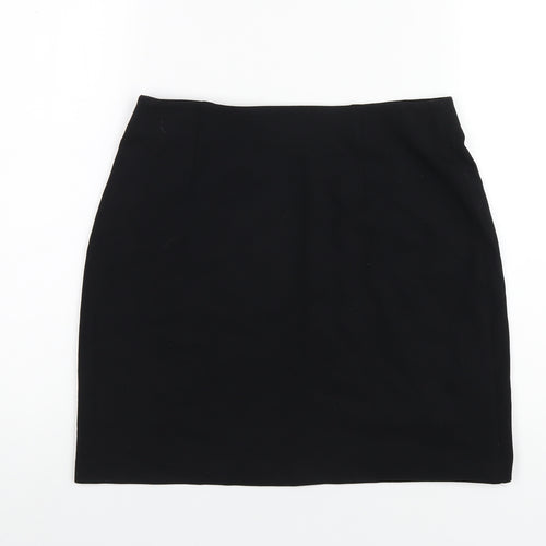 Marks and Spencer Womens Black Viscose Straight & Pencil Skirt Size 10