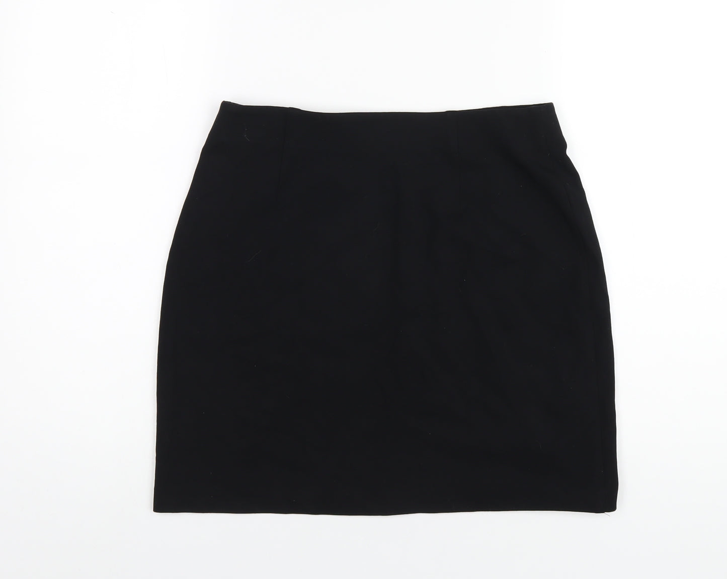 Marks and Spencer Womens Black Viscose Straight & Pencil Skirt Size 10