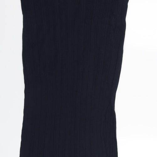 Marks and Spencer Womens Blue Viscose Straight & Pencil Skirt Size XL