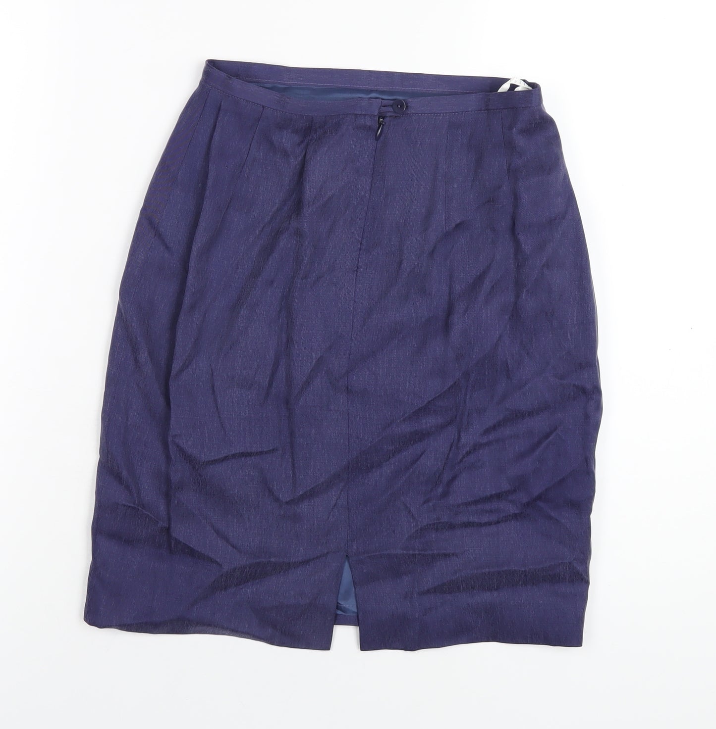Precis Womens Purple Viscose A-Line Skirt Size 8 Zip