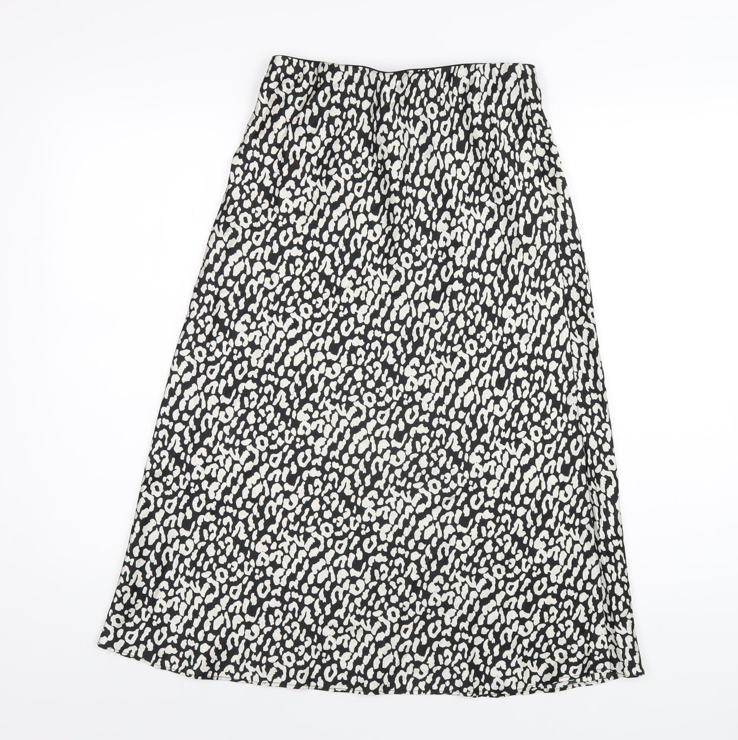 Nasty Gal Womens Black Geometric Polyester A-Line Skirt Size 4