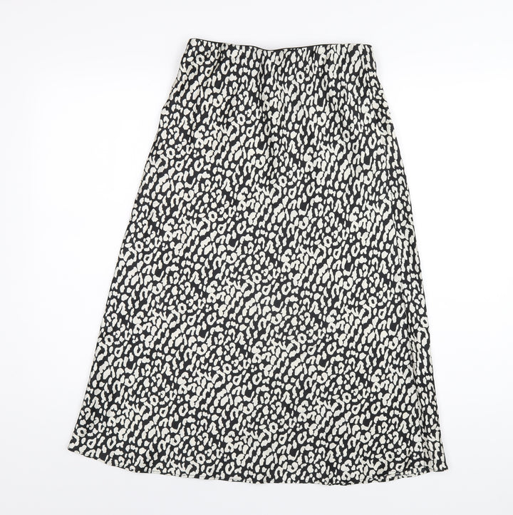 Nasty Gal Womens Black Geometric Polyester A-Line Skirt Size 4