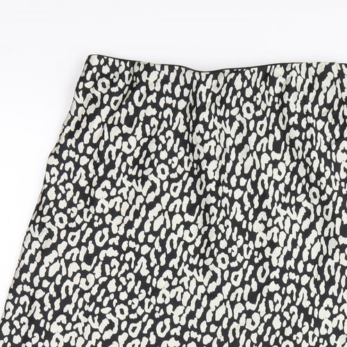 Nasty Gal Womens Black Geometric Polyester A-Line Skirt Size 4