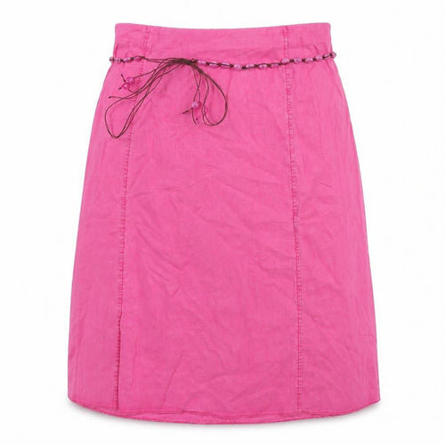 Ann Harvey Womens Pink Lyocell A-Line Skirt Size 18 Zip