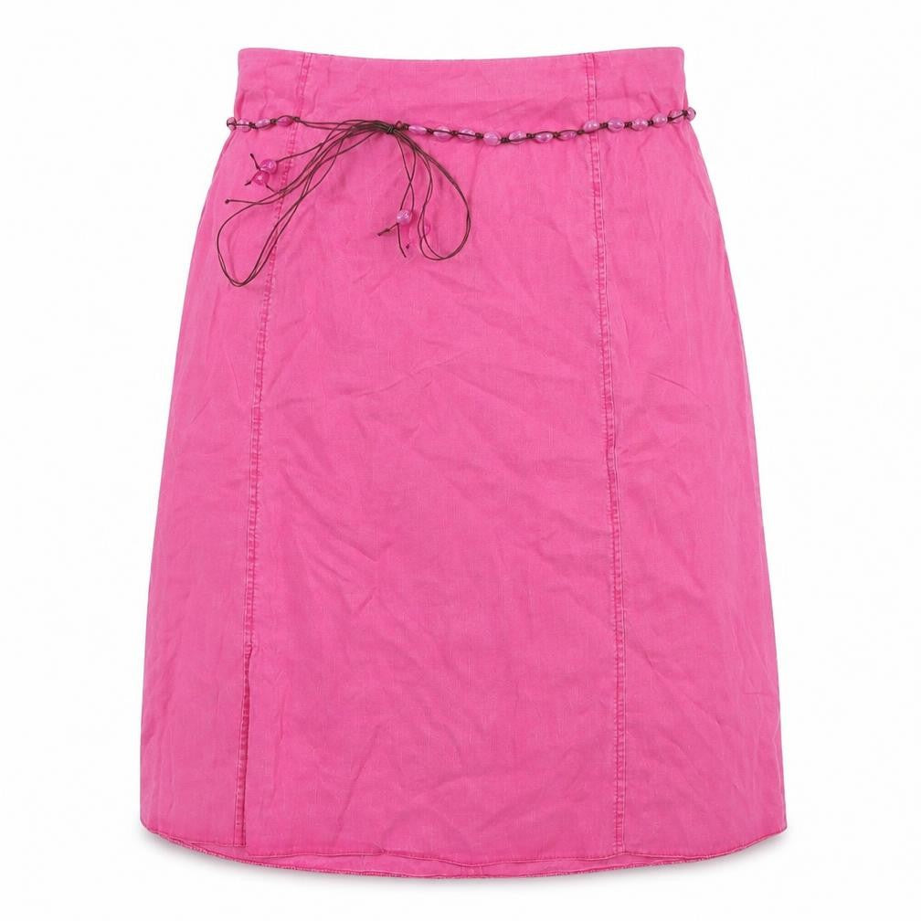 Ann Harvey Womens Pink Lyocell A-Line Skirt Size 18 Zip