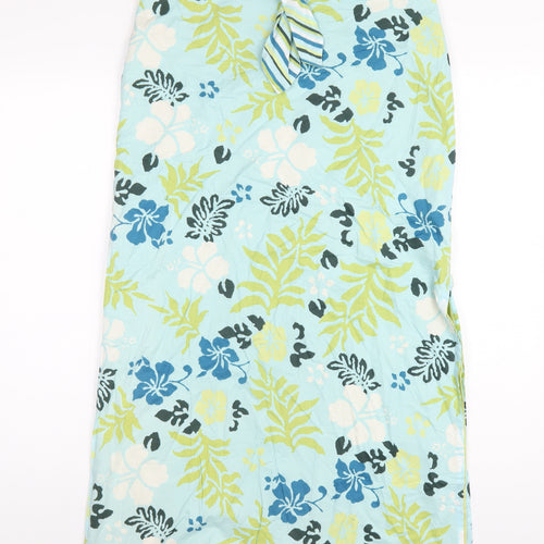 Olsen Womens Multicoloured Geometric Cotton A-Line Skirt Size 10 Zip