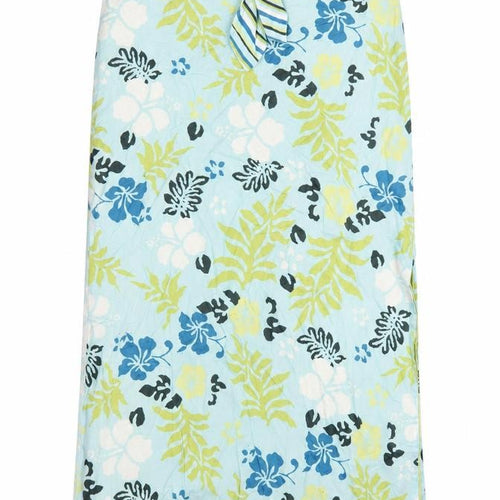 Olsen Womens Multicoloured Geometric Cotton A-Line Skirt Size 10 Zip