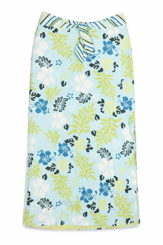 Olsen Womens Multicoloured Geometric Cotton A-Line Skirt Size 10 Zip