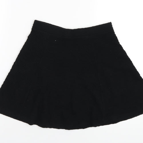 River Island Womens Black Acrylic A-Line Skirt Size 8
