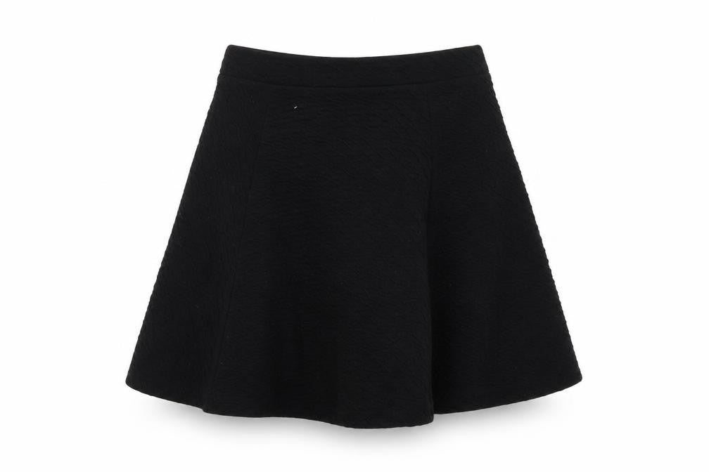 River Island Womens Black Acrylic A-Line Skirt Size 8