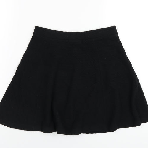 River Island Womens Black Acrylic A-Line Skirt Size 8