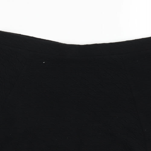 River Island Womens Black Acrylic A-Line Skirt Size 8