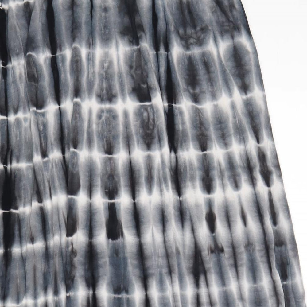 Tryst Womens Black Geometric Viscose A-Line Skirt Size M - Tie Dye