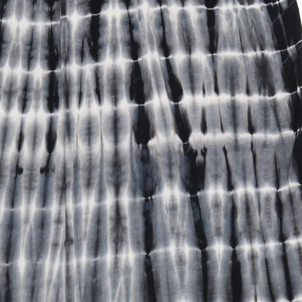 Tryst Womens Black Geometric Viscose A-Line Skirt Size M - Tie Dye