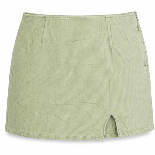 ASOS Womens Green Cotton A-Line Skirt Size 16 Zip
