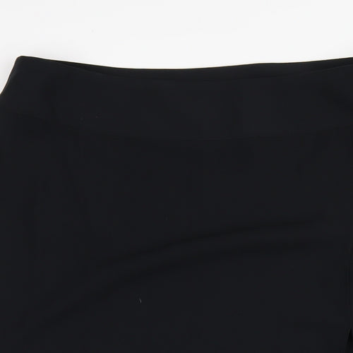 Marks and Spencer Womens Black Polyester A-Line Skirt Size 20 Zip
