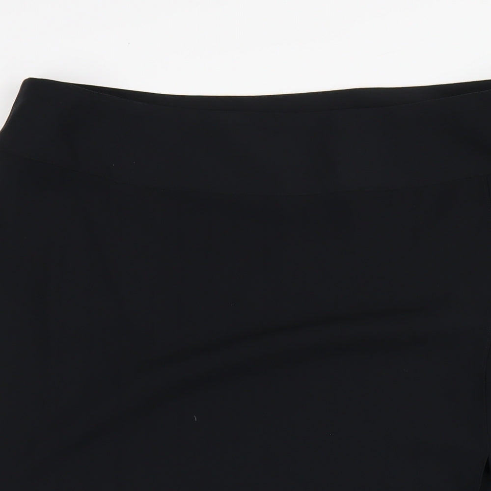Marks and Spencer Womens Black Polyester A-Line Skirt Size 20 Zip