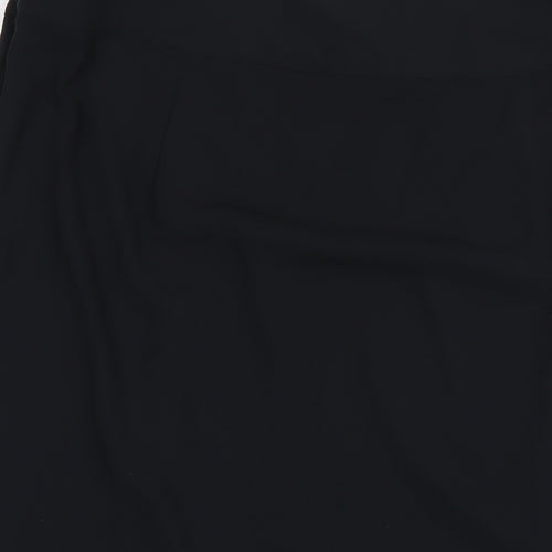 Marks and Spencer Womens Black Polyester A-Line Skirt Size 20 Zip