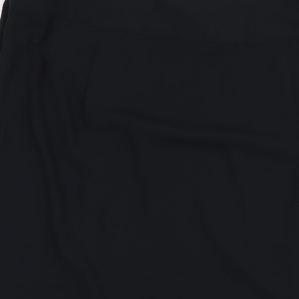 Marks and Spencer Womens Black Polyester A-Line Skirt Size 20 Zip