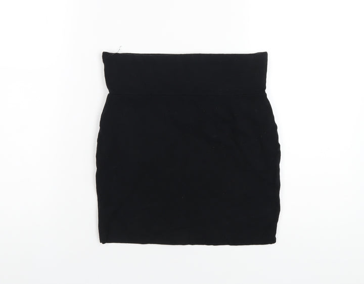 Warehouse Womens Black Cotton Straight & Pencil Skirt Size 10