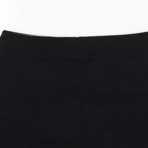 H&M Womens Black Polyester Straight & Pencil Skirt Size 10 Zip