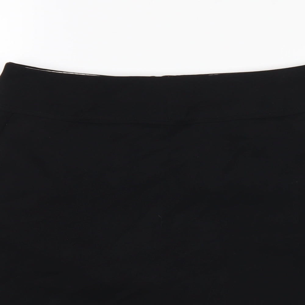 H&M Womens Black Polyester Straight & Pencil Skirt Size 10 Zip
