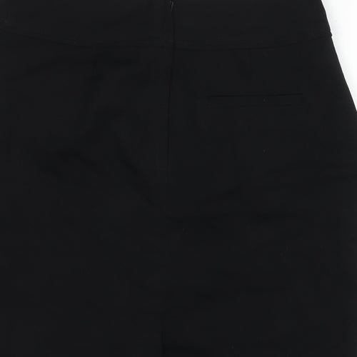 H&M Womens Black Polyester Straight & Pencil Skirt Size 10 Zip